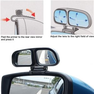 Chrome Blind Spot Mirror with 360 Degree Rear View Convex Parking Mirror